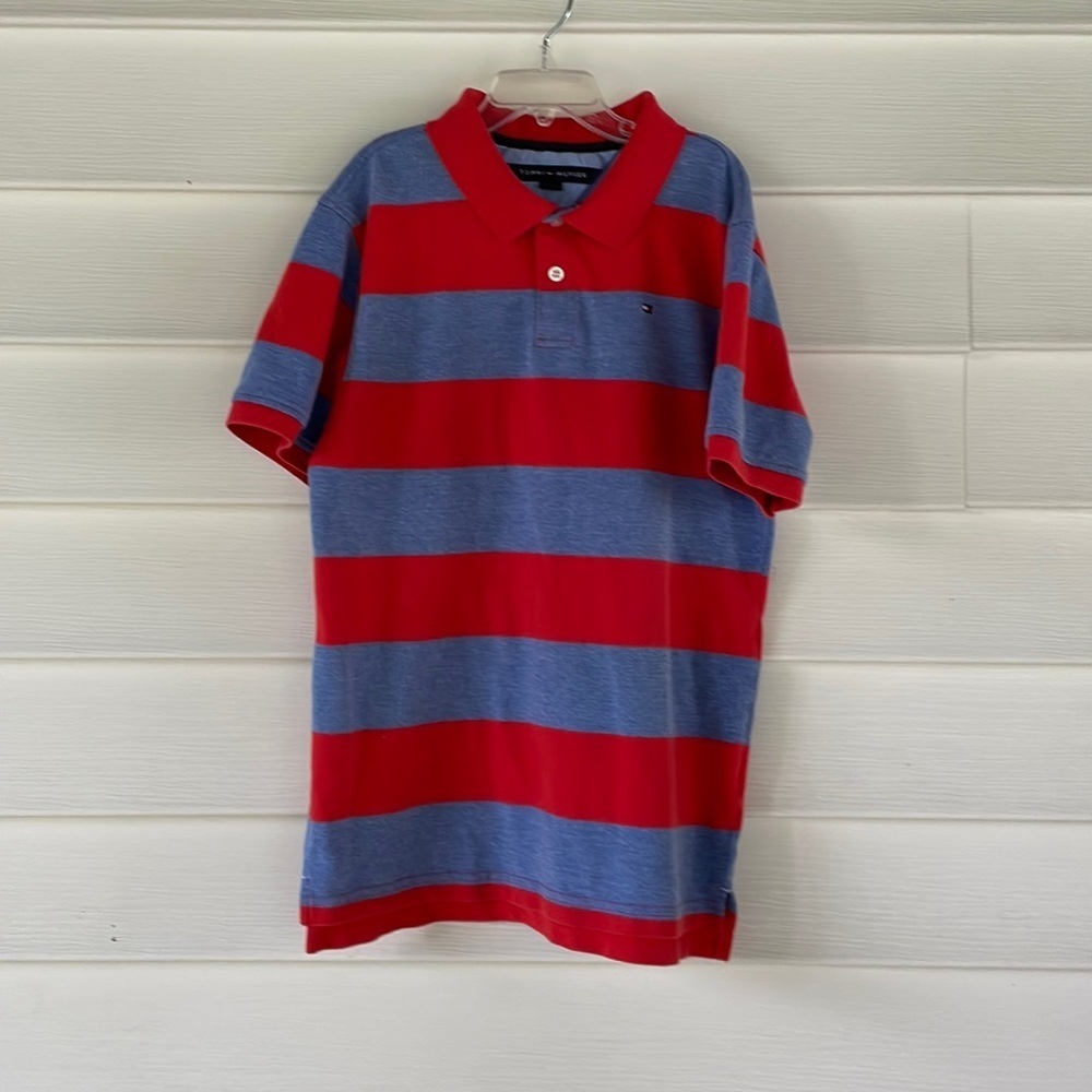 Tommy  Halfiger Striped Polo-Shirt Sz L(16/18)